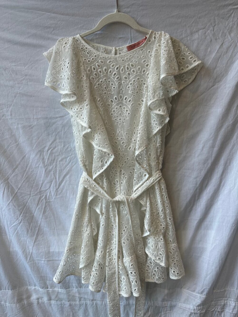 Rodeo Show White Embroidered Eyelet Romper AU4/US 0  Embroidered Bridal Vacati